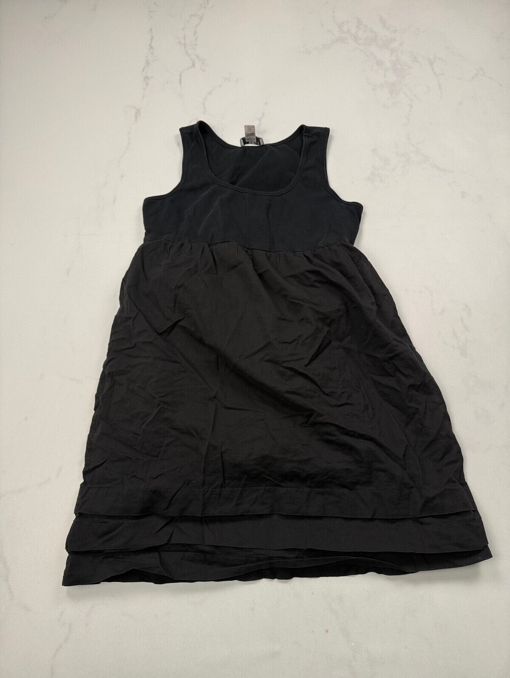 Ann Taylor Loft Petites Midi Dress Black 90s Minimalist - Womens MP